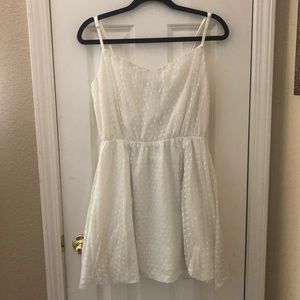 H&M: Divided White polka dot dress